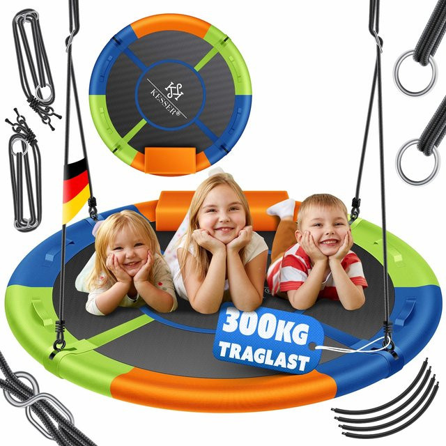 KESSER Nestschaukel Tellerschaukel als verstellbare Hängeschaukel für Kinder und Erwachsene für Indoor und Outdoor - Bild 1