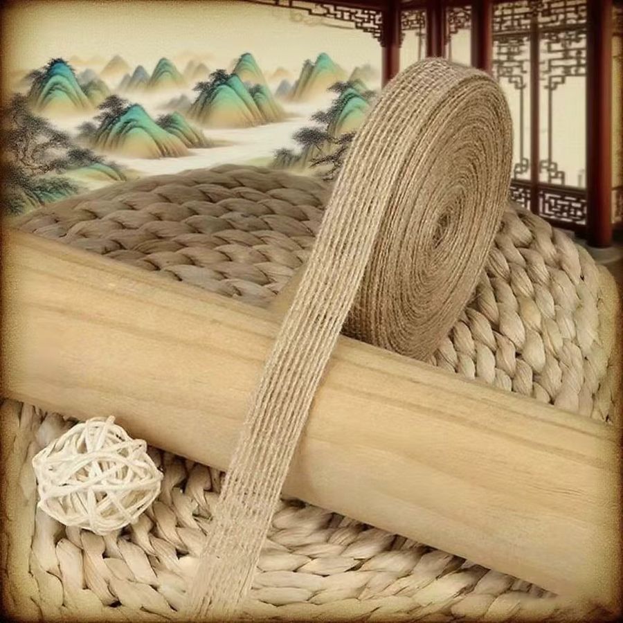 YTYIN Jute-Sackleinenband mit Spitze, 10 m Rolle, rustikales Band für Hochzeit, Party und DIY-Dekoration - Bild 2