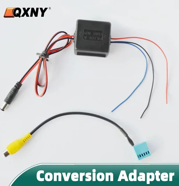 QXNY Rückfahrkamera Power Filter Gleichrichter RCA Umwandlungsadapter für VW BMW Benz Audi - Bild 1