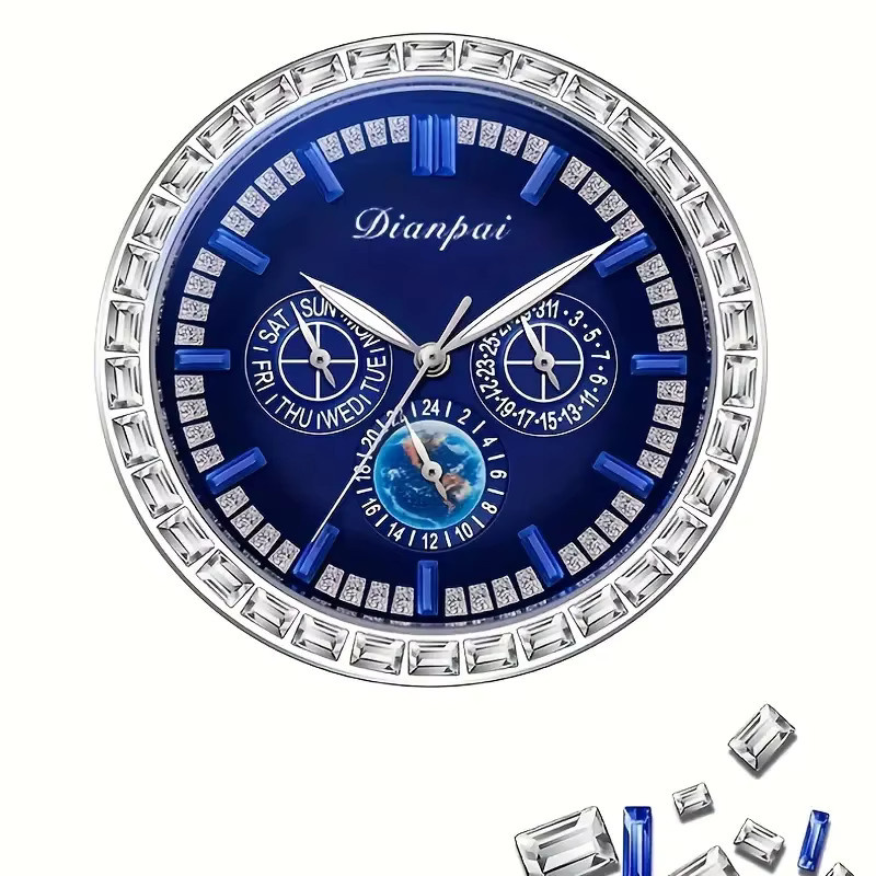Dianpai Armbanduhr, Automatik, Edelstahl, Herren, Blau - Bild 3