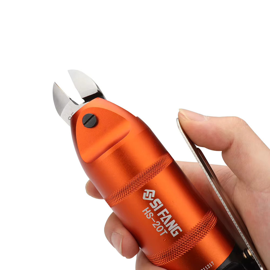 NuoDunco HS-20 Air Nipper Pneumatische Scherenschneidezange in Orange zum Schneiden von Kunststoff und Kupferdrähten - Bild 4