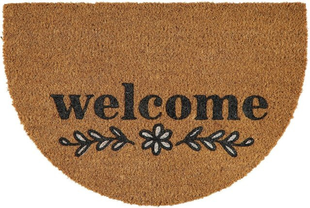 Modern Living Fußmatte Welcome Halbrund in Naturfarben mit rutschfester Unterseite, B/T: 60 x 40 cm - Bild 1