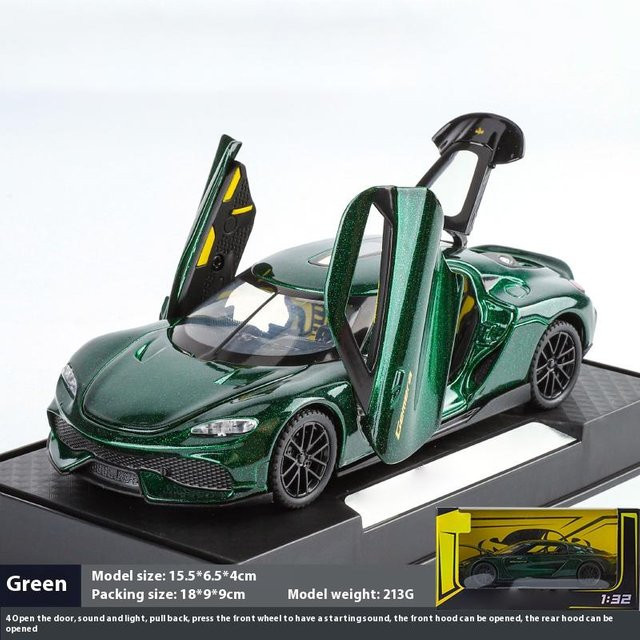 Linyi toy car Gemera Gt Super Sportwagen, Druckgussmodell, 1:32, mit Licht und Sound, ab 18 Jahren - Bild 1