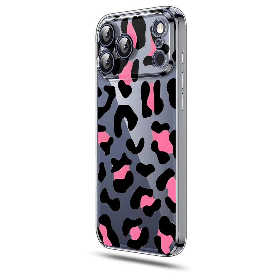 Magnetische iPhone Handyhülle in Rosa Leoparden-Design, transparente und schlanke kabellose Abdeckung für Apple iPhone 17 16 15 14 13 12 Pro Max Plus - Bild 5
