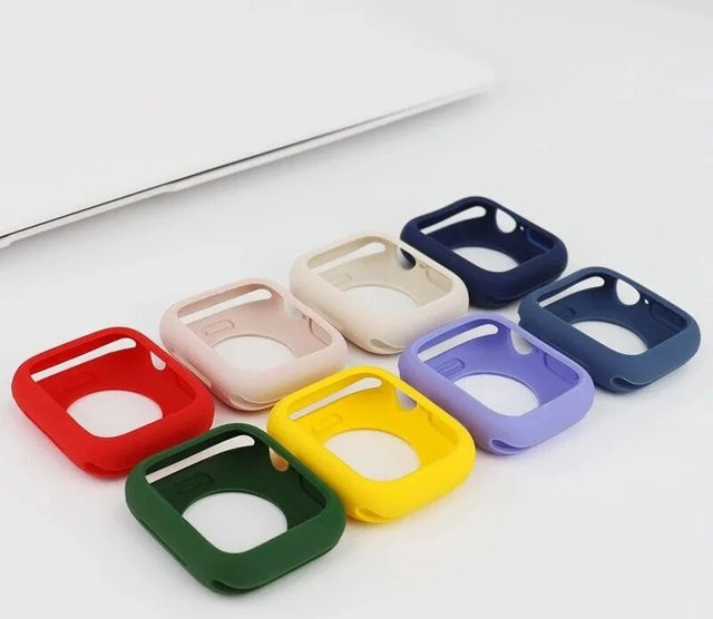 Apple IWatch Schutzhülle Silikon, Weiß, Unisex - Bild 1