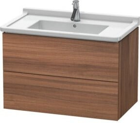 Duravit L-Cube Waschtischunterschrank wandhängend, Nussbaum Natur, B/T/H: 82 x 46,9 x 55,8 cm - Bild 1