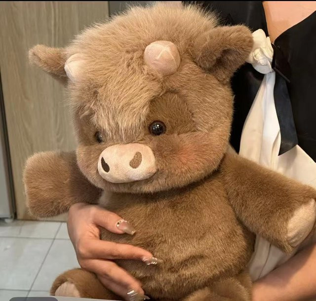 Hochlandrind Plüschtierpuppe, Kuscheltier, 45cm, ab 14 Jahre - Bild 1