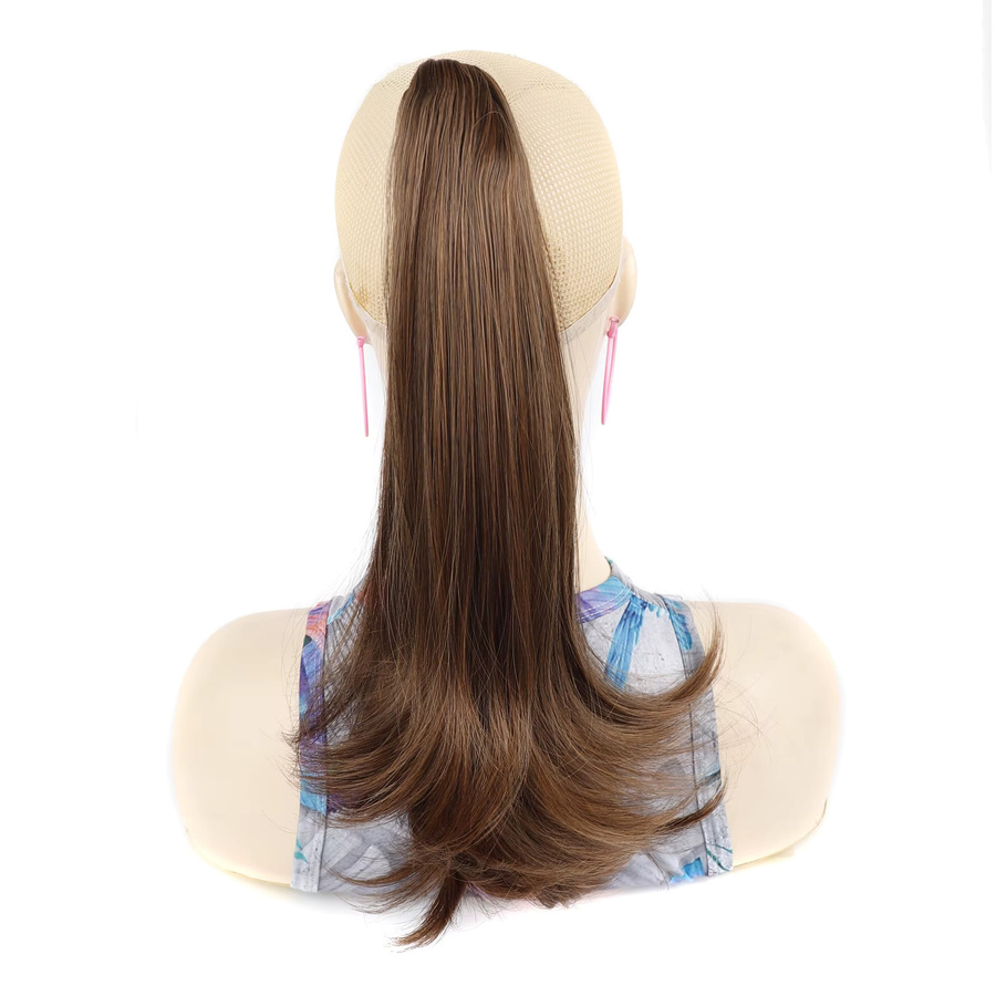 ISIGROSI Clip-in Pferdeschwanzverlängerung, 16 Zoll, synthetisch, glatt, Damen - Bild 7