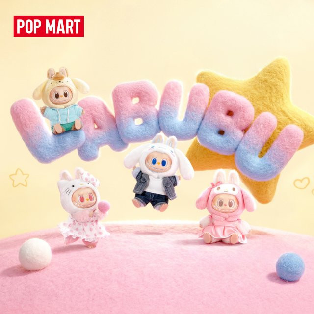 POP MART The Monsters x Sanrio Characters Vinyl-Plüsch-Anhänger Blindbox, 1/6 Stück - Bild 1