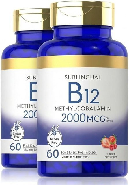 NaturaRemedy Vitamin B12 Methylcobalamin Tabletten, Beeren Geschmack, 120 Stück - Bild 1