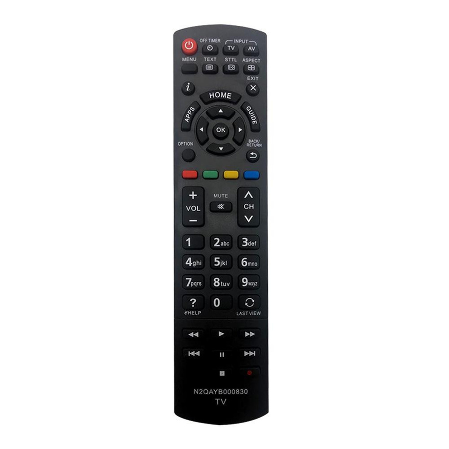 Panasonic Ersatzfernbedienung N2QAYB000830 in Schwarz für High-Definition-TV - Bild 4
