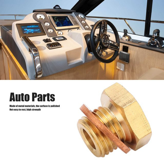 DOACT Druck-Temperaturanzeige Sender-Adapter aus Messing 1/8 Zoll NPT auf M14 x 1,5 in Gold/Gelb für Auto-Temperaturanzeigen - Bild 1