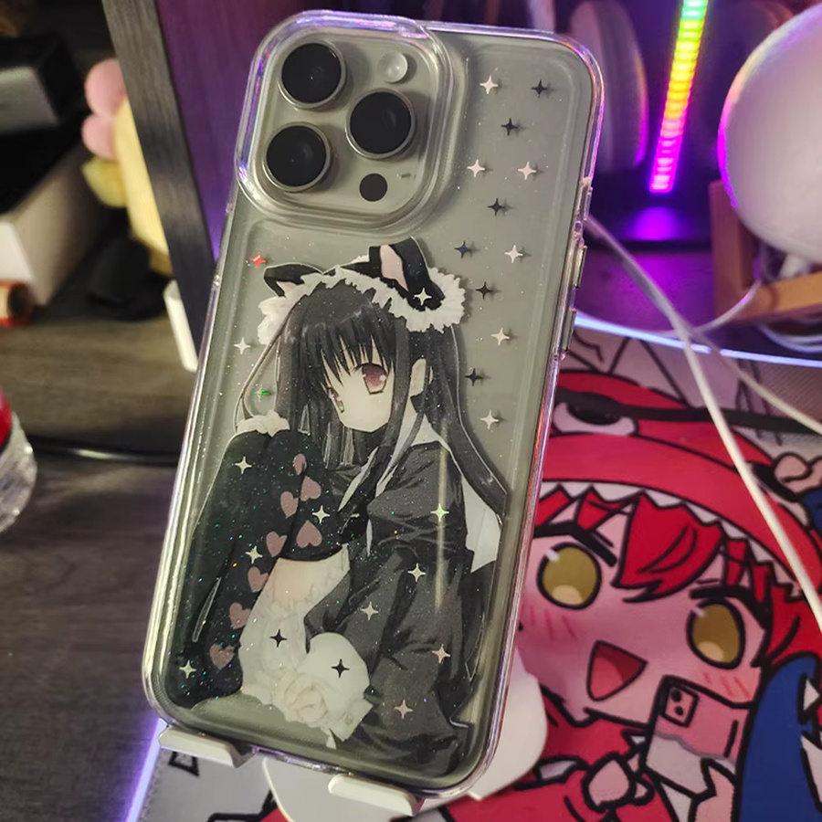 Clmj Anime Maid Girl Handyhülle aus weichem TPU für iPhone 16 15 14 13 12 11 Pro Max Mini X XR XS 7 8 Plus - Bild 3
