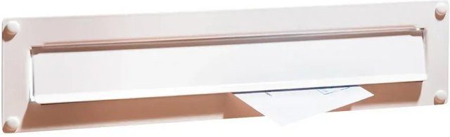 Burg Wächter Außeneinwurfklappe Porta 797 Briefkastenklappe aus Aluminium und Stahl in Weiß Matt - Bild 1