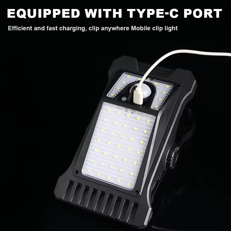 KDULIT YD-18 Solar Clip Licht mit Bewegungssensor, wasserdichte tragbare Außenlampe für Garten, Terrasse und Camping - Bild 6