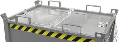 Bauer Deckel für Klappbodenbehälter FB 1000, verzinkt, silber - Bild 1