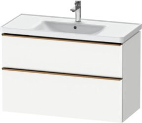Duravit Waschtischunterschrank D-Neo Wandhängend Weiß Hochglanz B/T/H: 98,4 x 45,2 x 62,5 cm - Bild 1