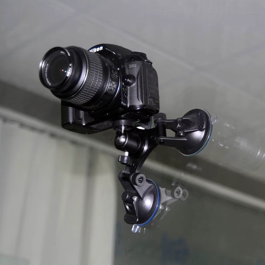Dreieckige Saugnapfhalterung in Schwarz für GoPro Hero 13 12 11 10 9 8, Insta360, SJCAM, AKASO und DJI Osmo Action 6 5 PRO 4 Nano Kameras - Bild 5
