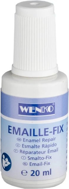 Wenko Emaille-Fix Lack Weiß, wasserbasiert, satin-matt, 20 ml - Bild 1