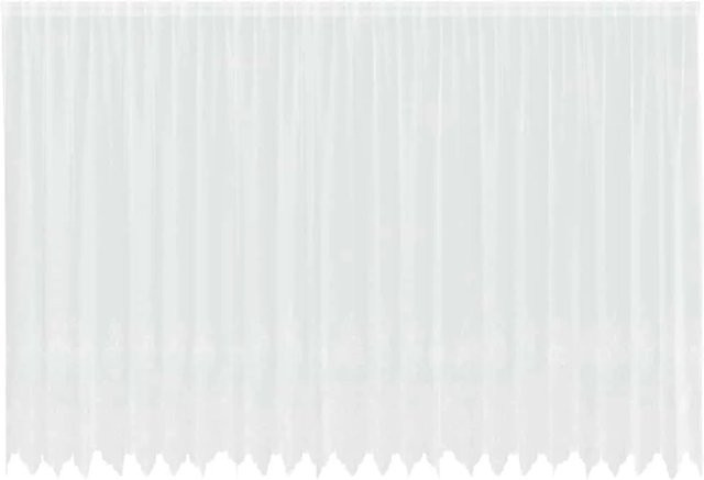 vidaXL Spitzenvorhang Weiß aus Polyester, Breite: 600 cm, Höhe: 220 cm - Bild 1