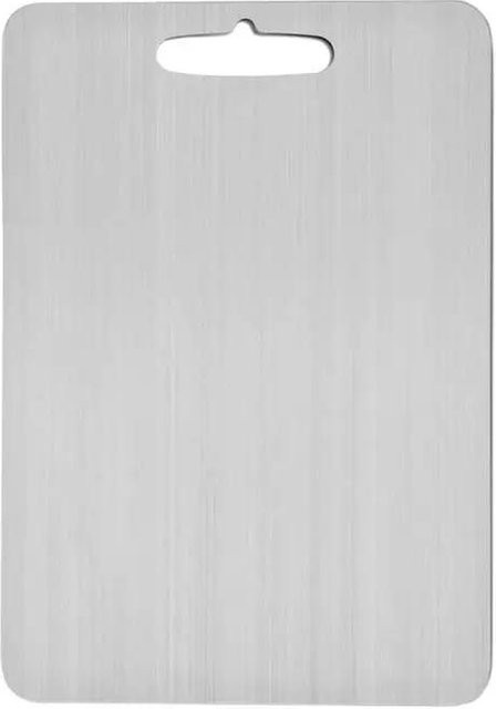 Happy6 Titan-Schneidebrett aus Edelstahl 304, doppelseitig und reversibel, Farbe: Silber/Weiß - Bild 1