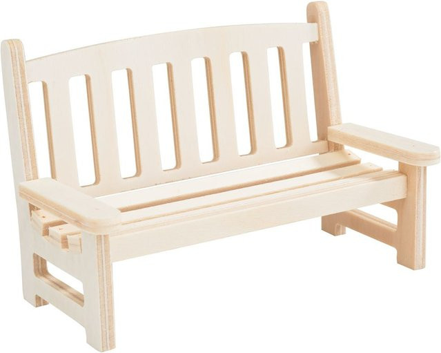 VBS Miniatur Bank Lars 3-Sitzer Sperrholz Beige - Bild 1