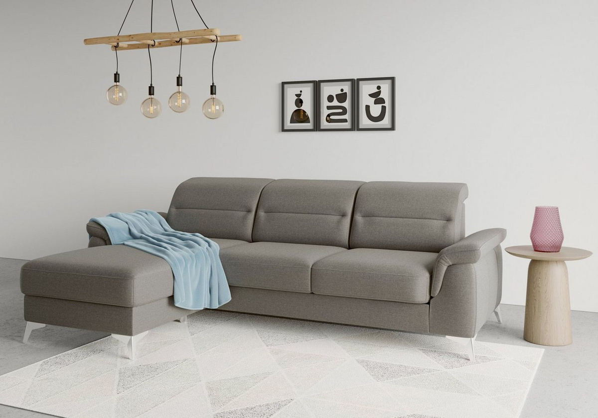 sit&more Ecksofa Sinatra L-Form mit Recamiere und optionaler Kopfteilverstellung sowie Armteilfunktion - Bild 1