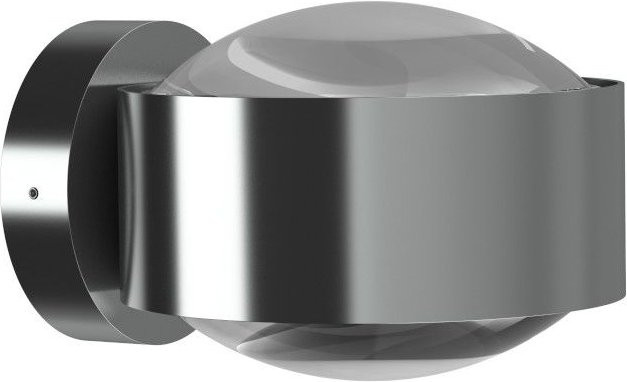 Top Light Puk Maxx Wall LED-Wandleuchte in Chrom matt mit Glaslinse und warmweißem Licht (2700K) - Bild 1