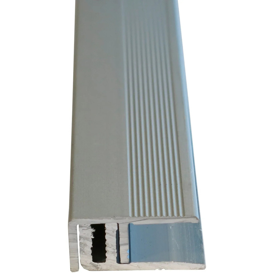 Döllken Profiles Abschlussprofil in Silber inklusive Schrauben und Dübel, Länge: 2700 mm, Breite: 22 mm, Höhe: 15 mm - Bild 2