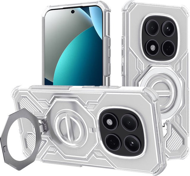Techsuit Carbon Shield Pro Schutzhülle für Xiaomi Redmi Note 15 Pro 5G in Weiß und Transparent - Bild 1