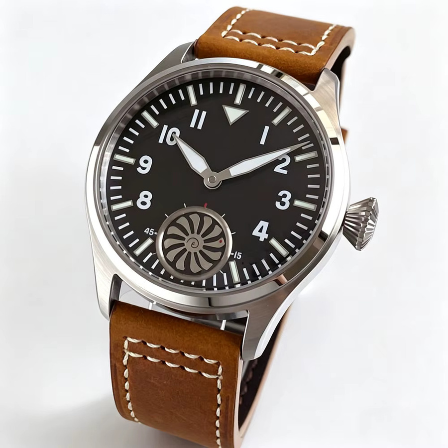 Tandorio Armbanduhr Automatik, Edelstahl, 42 mm, Herren, Schwarz, Silber - Bild 2