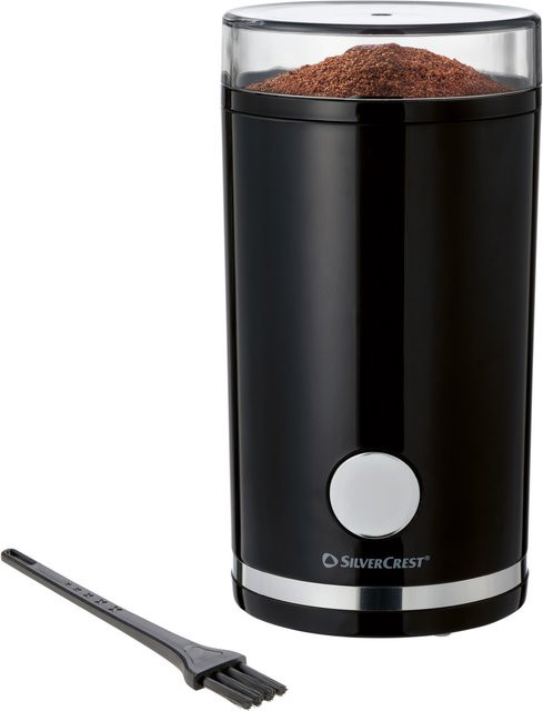 SILVERCREST Elektrische Kaffeemühle SKME 180 D1 mit Edelstahlmesser in Schwarz - Bild 1