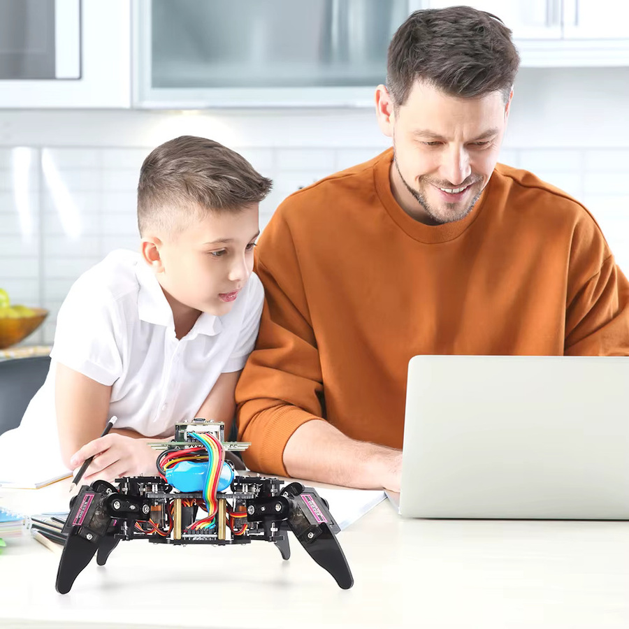 TSCINBUNY Spider-Roboter-Kits für Arduino-Programmierung, Lernset, Wi-Fi, Schwarz - Bild 2