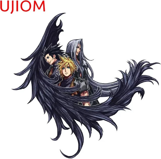 UJIOM Anime Wandaufkleber FF7 Sephiroth und Cloud, wasserfeste Wanddekoration für dein Zuhause, Mehrfarbig - Bild 1
