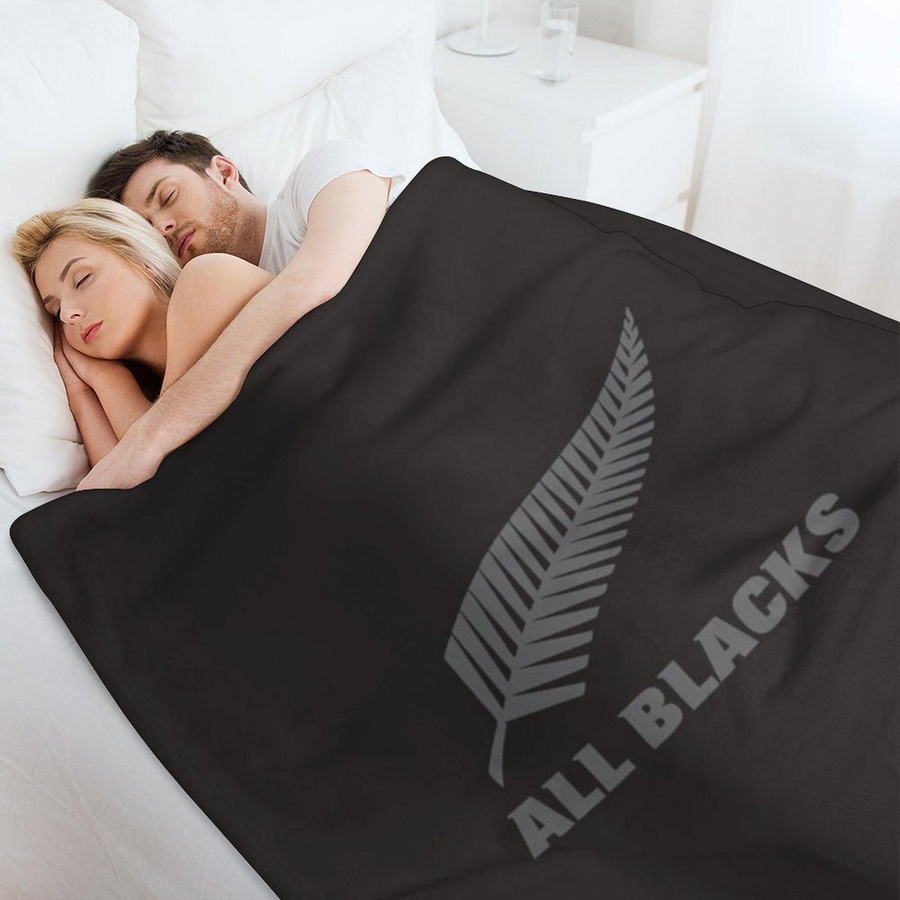 ZX Blanket All Blacks Vintage Überwurfdecke aus Flanell, Schwarz, B: 76,2 cm x T: 101,6 cm - Bild 3