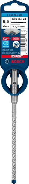 Bosch Expert Hammerbohrer SDS Plus-7X, Farbe: Silber, Durchmesser: 6,5 mm, Länge: 165 mm - Bild 1