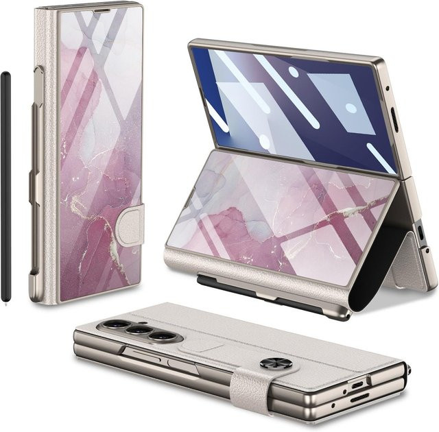 Samsung Handyhülle für Galaxy Z Fold 7 und Z Fold 5 mit Displayschutz und Stifthalter in Multicolour - Bild 1