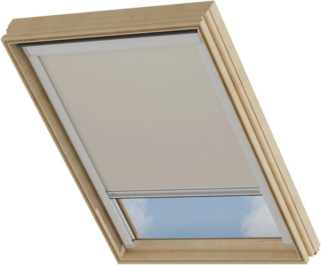 Cocoon Home Concepts Dachfensterrollo Kompatibel mit Velux Größe UK08, Verdunkelung, Thermoisolierend, Sandbeige, Polyester - Bild 1