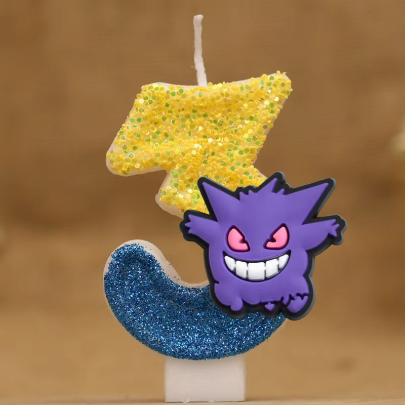 Bandai Pokemon Pikachu Kerzen, Kuchen Dekoration, Anime Figur - Bild 1