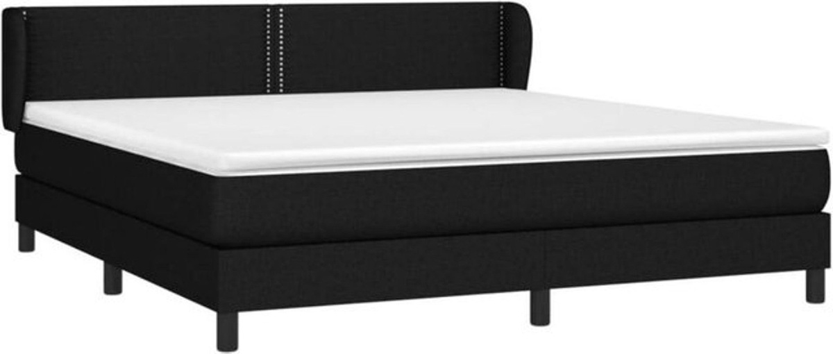 Vidaxl Boxspringbett mit Matratze aus Stoff in Schwarz, B/T/H: 180 x 200 x 78 cm - Bild 1