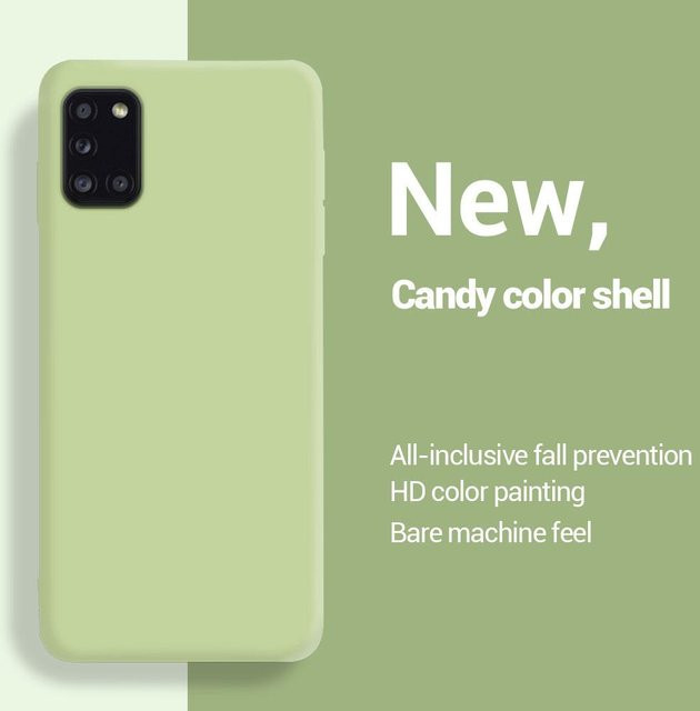 Weiche Handyhülle aus flüssigem Silikon für Samsung Galaxy A-Serie in Grün - Bild 1