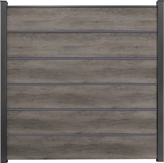GroJa Steckzaun Premium Basicline Monument Oak, Farbe: Braun, B/H: 180 x 180 cm, PVC-beschichtet - Bild 1