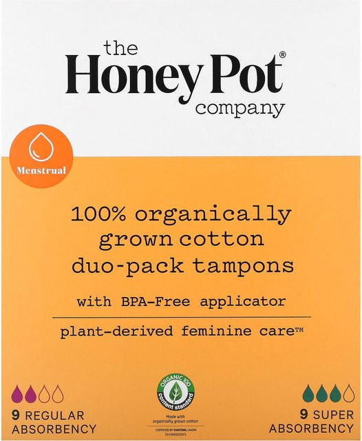 The Honey Pot Company Tampons Doppelpack, 18 Stück, Damen - Bild 1