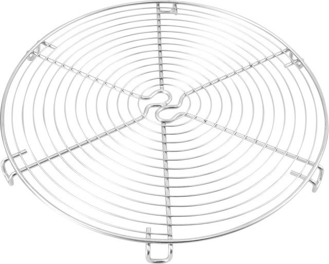FMprofessional Profi-Kuchenrost aus Edelstahl, rund, Silber, Durchmesser: 36 cm - Bild 1