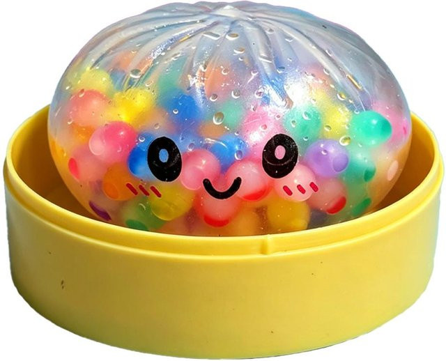 Regenbogen-Knödel Squishy mit Perle, Sensorisches Quetschspielzeug, 1-12 Stück - Bild 1