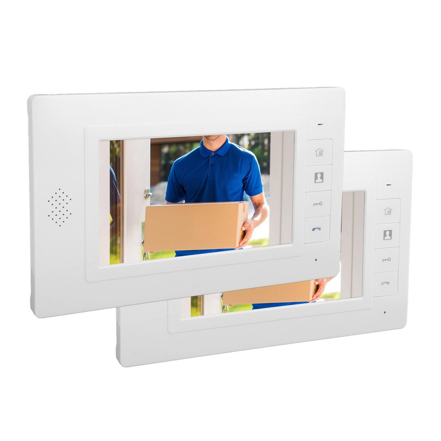 Aimo Kabelgebundenes Video-Intercom-System mit 7-Zoll-Farbbildschirm, 120-Grad-Winkelobjektiv und Regenschutz in Weiß - Bild 2