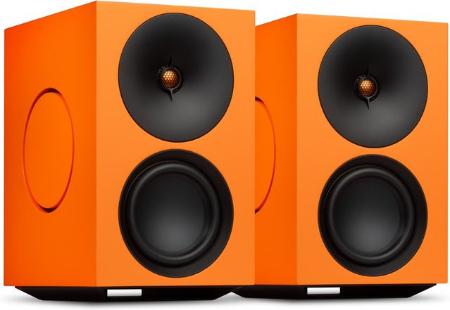 Cambridge Audio Aktivlautsprecher Paar in Orange mit Bluetooth und HDMI - Bild 1
