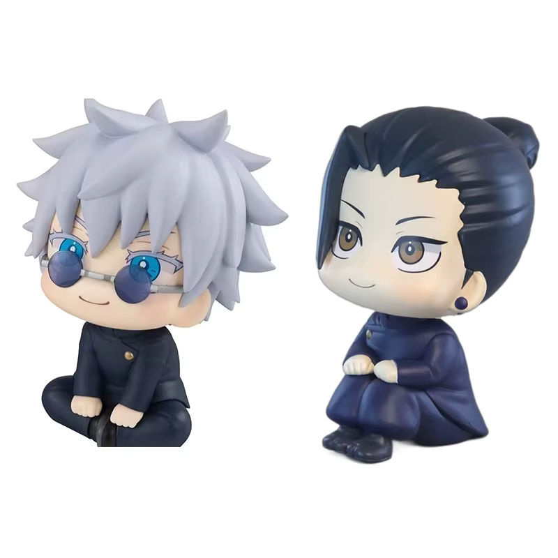 Bandai Jujutsu Kaisen Mini-Figuren Satoru Gojo und Geto Suguru Q-Version Anime-Modelle aus Kunststoff, mehrfarbig, Höhe: 10 cm - Bild 2