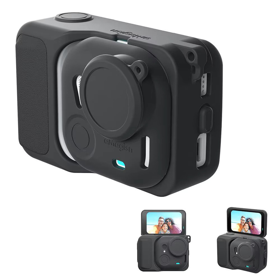 AMagisn Silikon Schutzhülle für Insta360 GO Ultra mit Lanyard, Staubschutz und Anti-Fall Abdeckung für deine Action Kamera - Bild 2