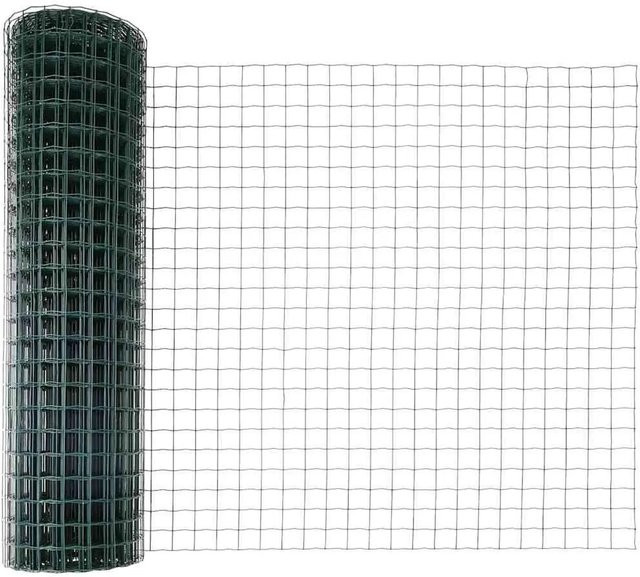 vidaXL Zaun mit Pfosten aus Stahl in Grün, pulverbeschichtet, Höhe: 1 m, Länge: 10 m - Bild 1